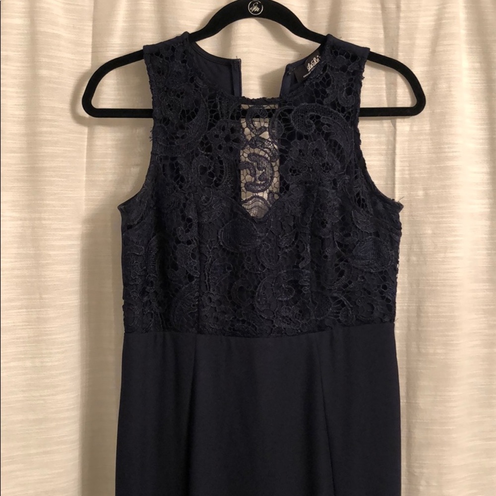 Lulus size medium full length navy dress